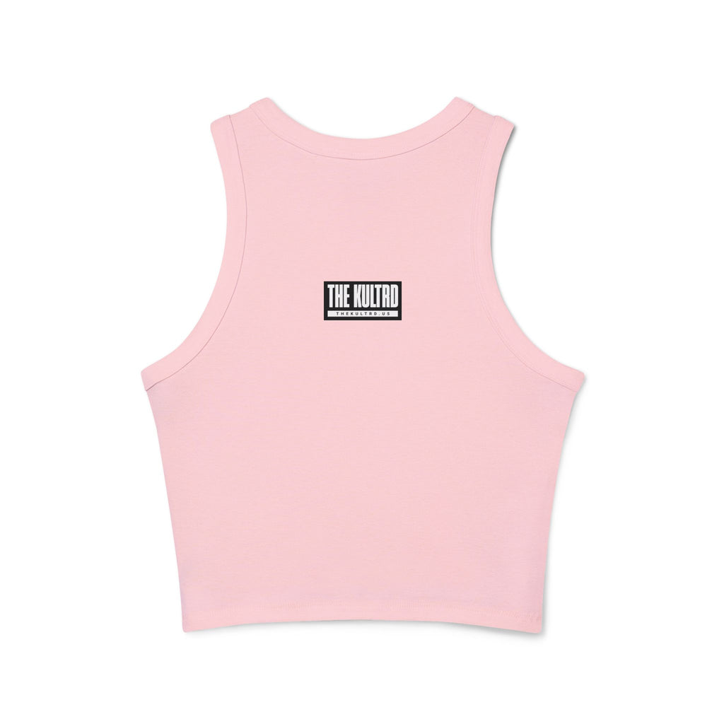 THE KULTRD Logo Racer Tank Top — Women's Micro Rib Cropped Tank
