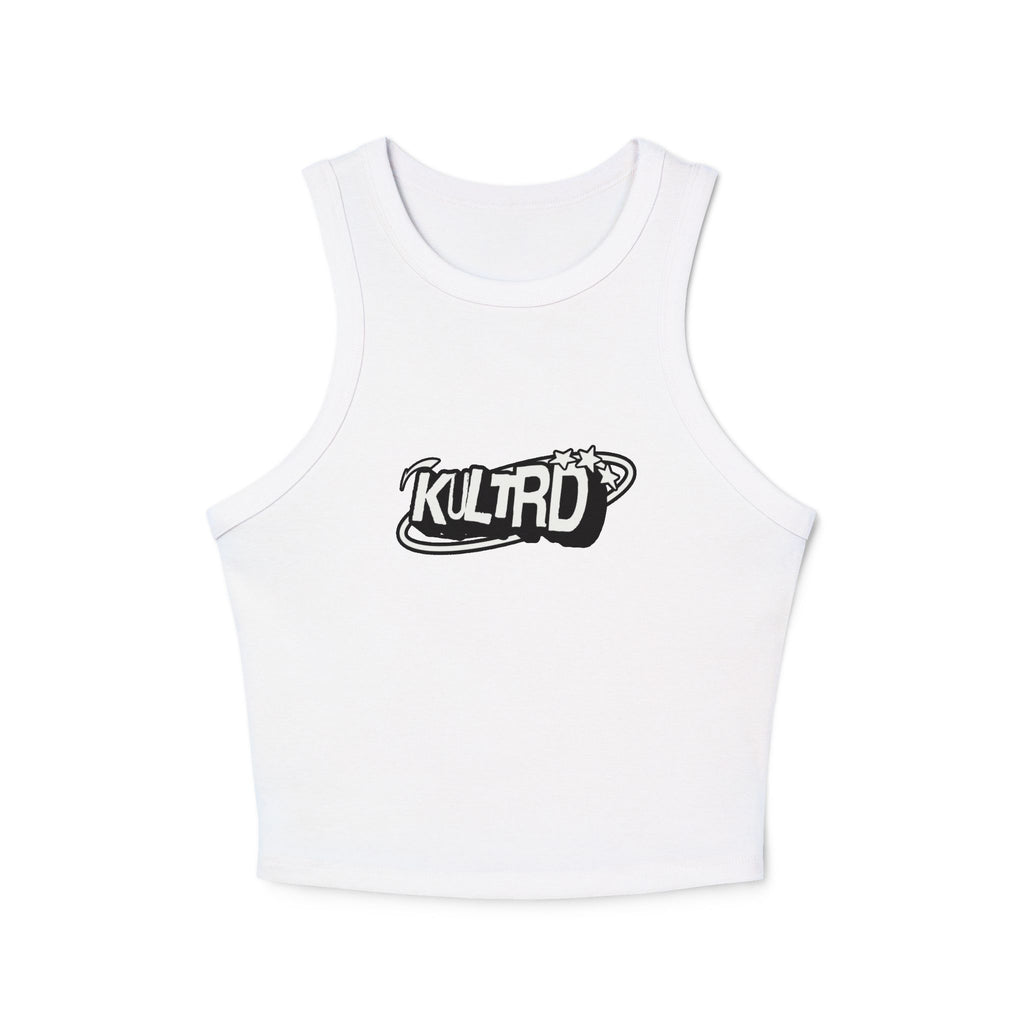 THE KULTRD Logo Racer Tank Top — Women's Micro Rib Cropped Tank