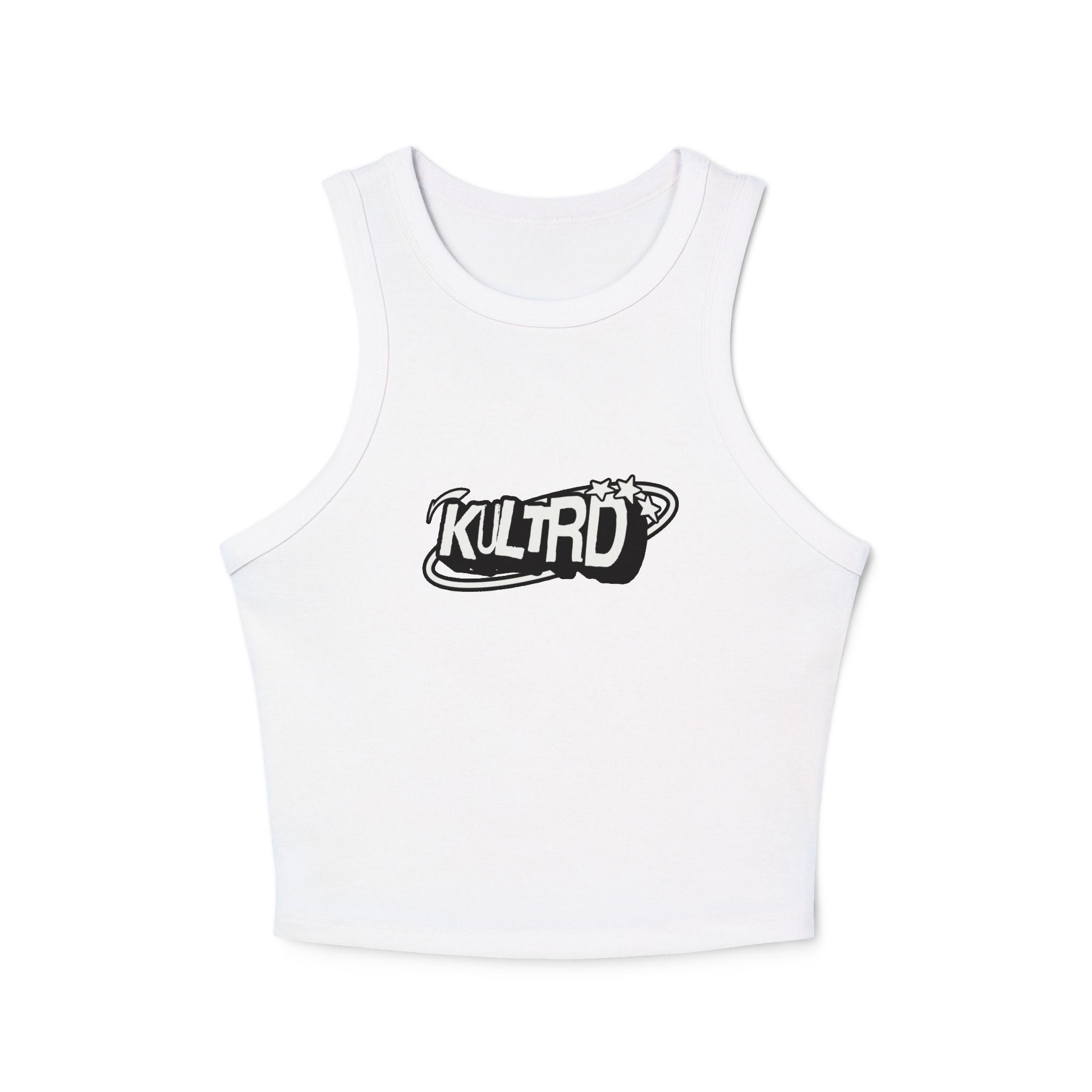 THE KULTRD Logo Racer Tank Top — Women's Micro Rib Cropped Tank