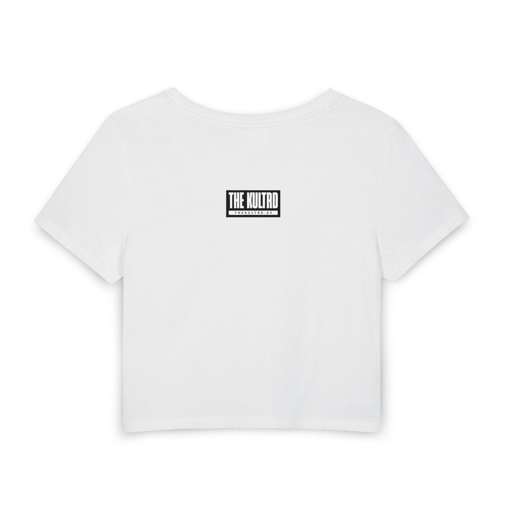 Retro Wave Crop Tee — "Kultkid Original" Graphic Women's Baby Tee
