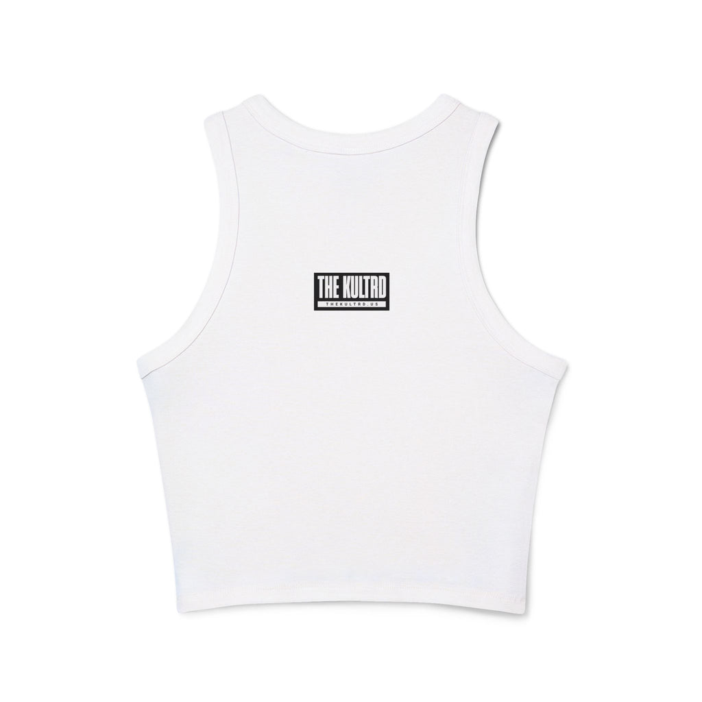 THE KULTRD Logo Racer Tank Top — Women's Micro Rib Cropped Tank