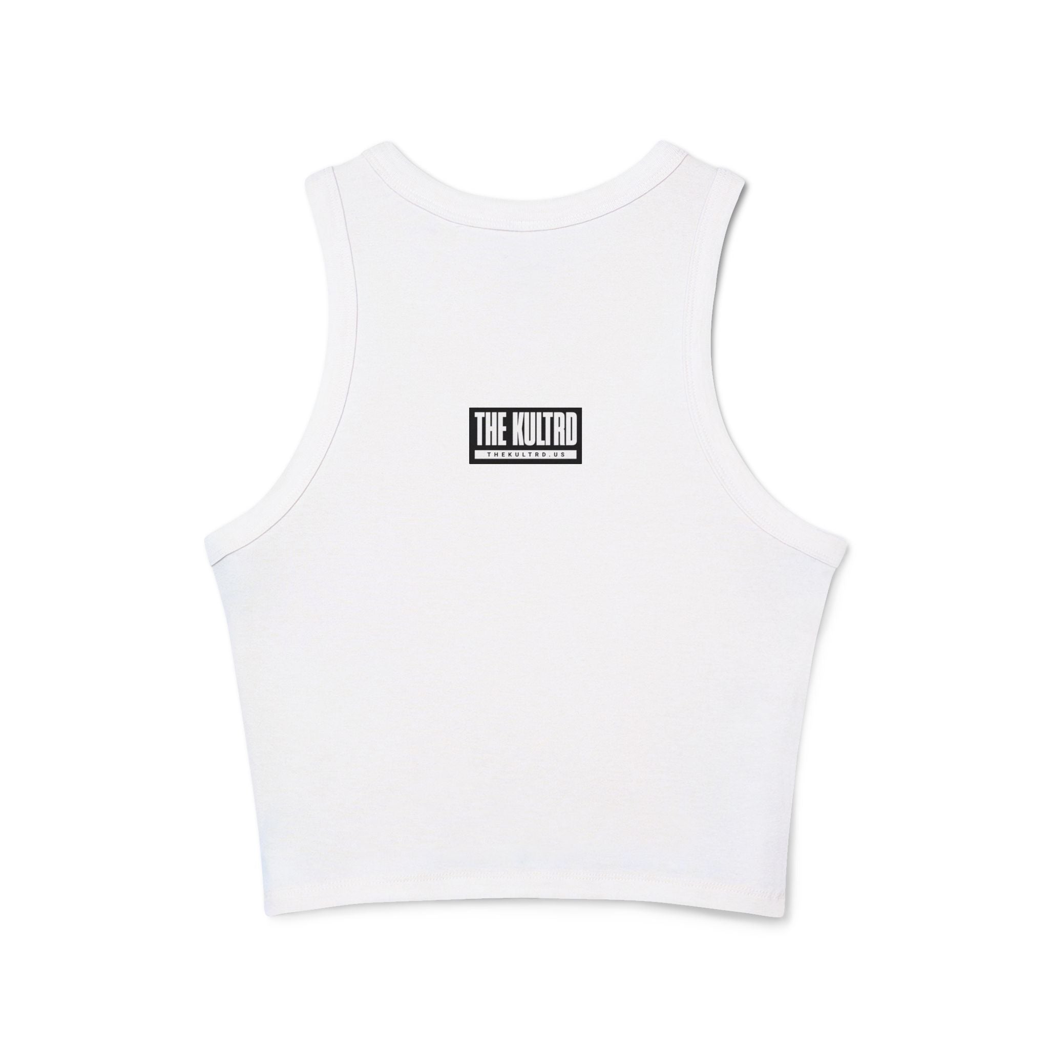 THE KULTRD Logo Racer Tank Top — Women's Micro Rib Cropped Tank