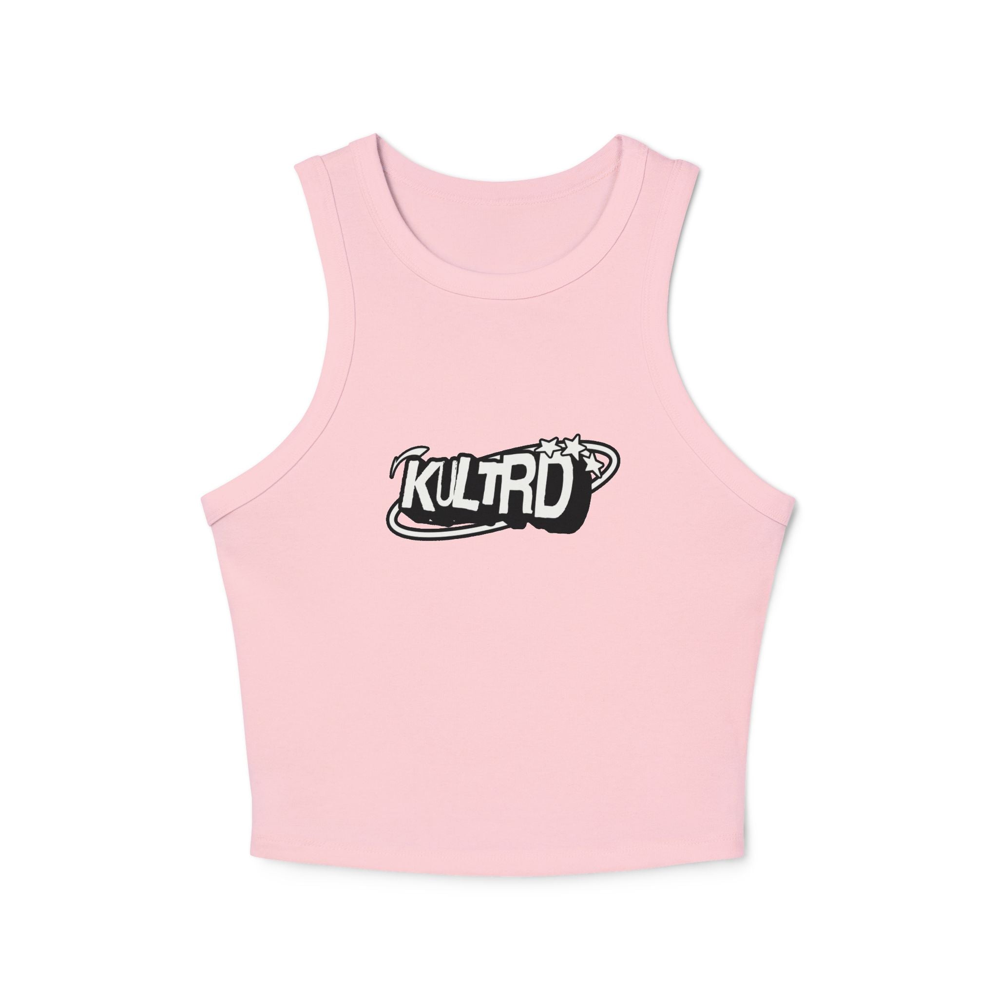THE KULTRD Logo Racer Tank Top — Women's Micro Rib Cropped Tank