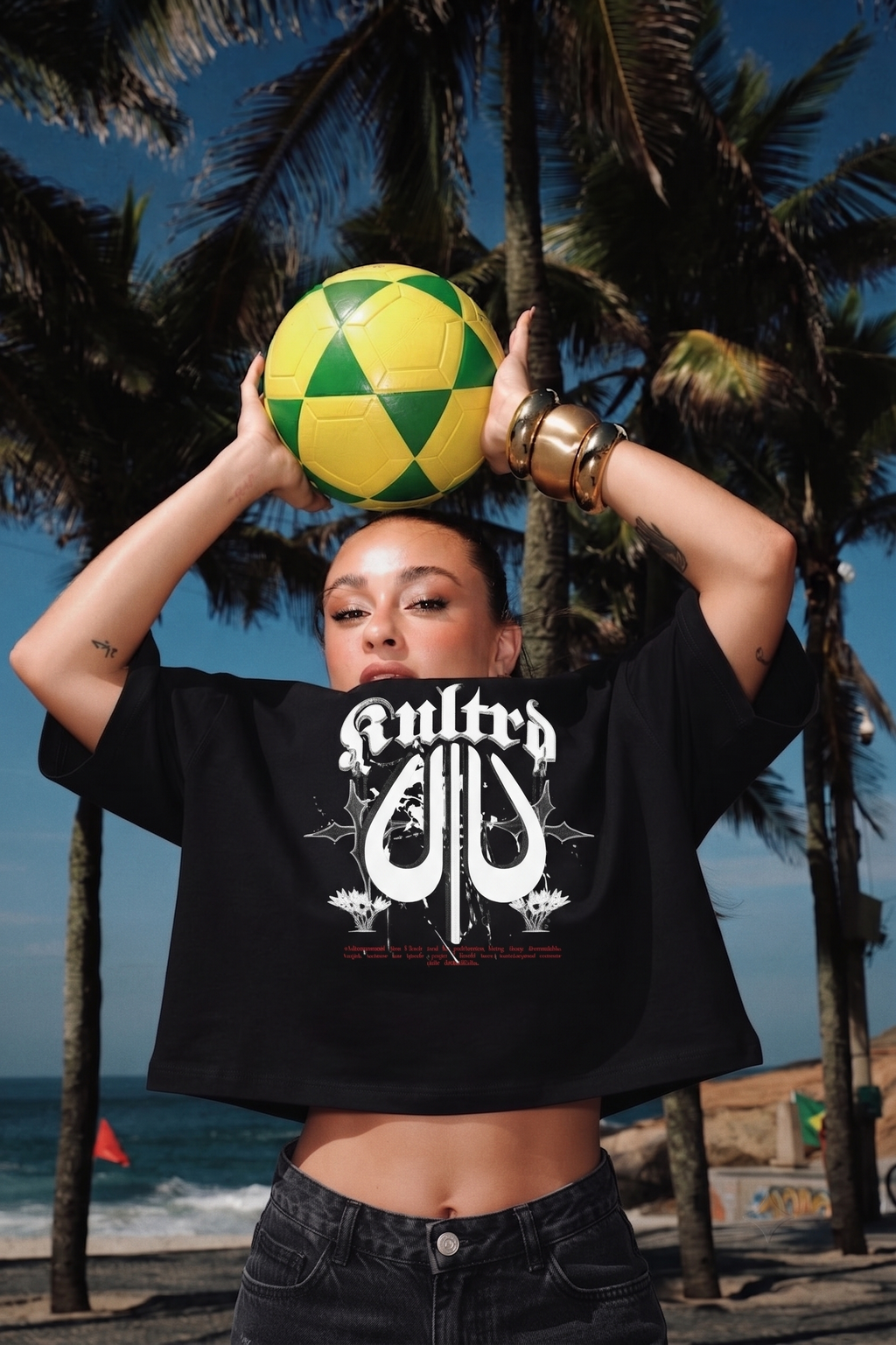 THE KULTRD: Graphic Signature Symbol Women’s heavyweight boxy tee