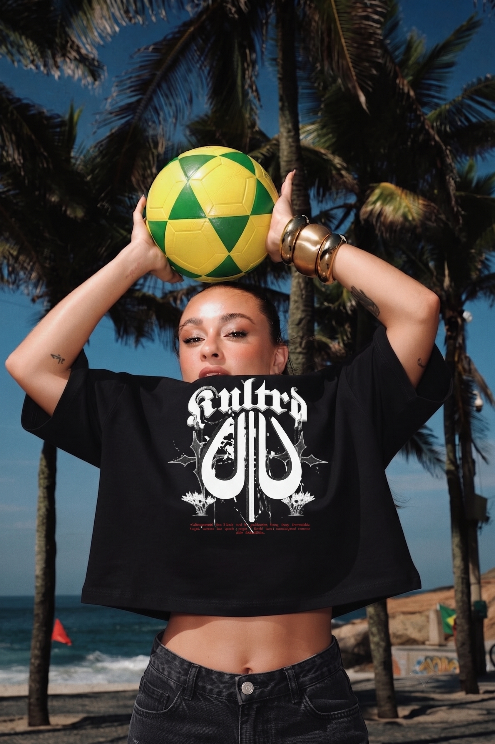 THE KULTRD: Graphic Signature Symbol Women’s heavyweight boxy tee