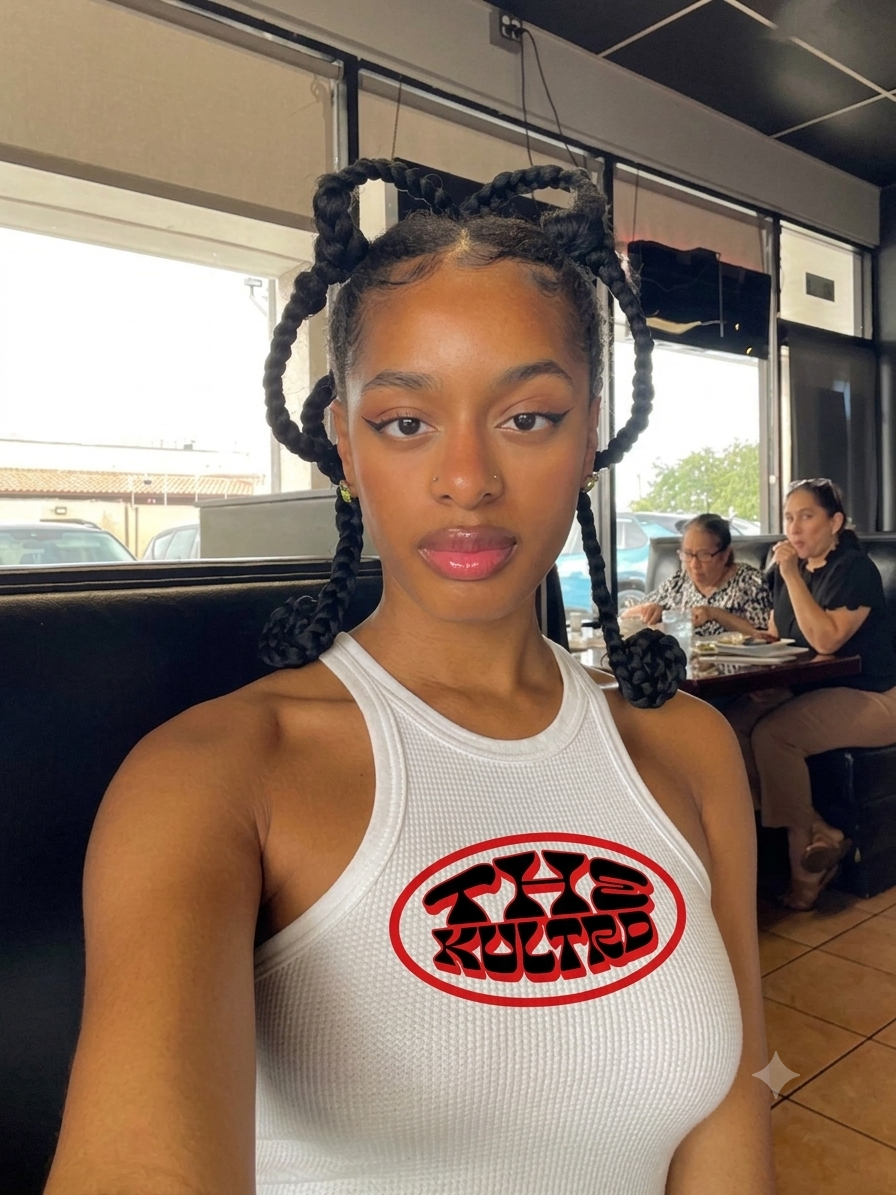 THE KULTRD: Red gothic Cotton crop top