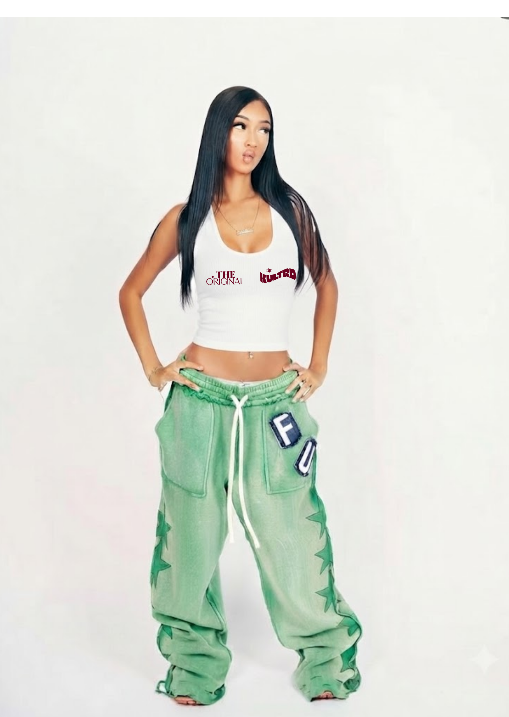 THE KULTRD: Red Lettering Cotton crop top