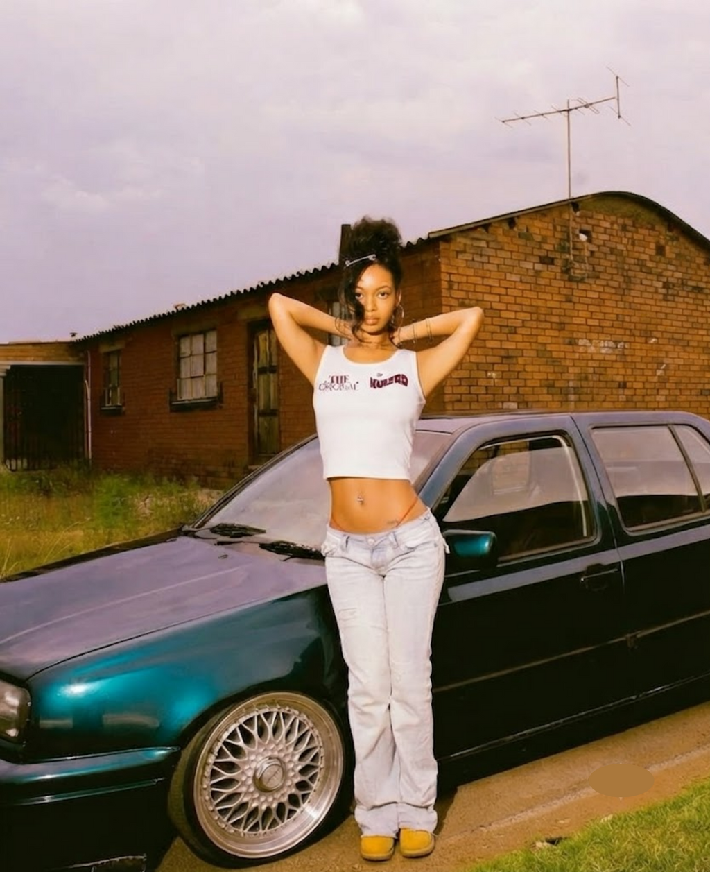 THE KULTRD: Red Lettering Cotton crop top