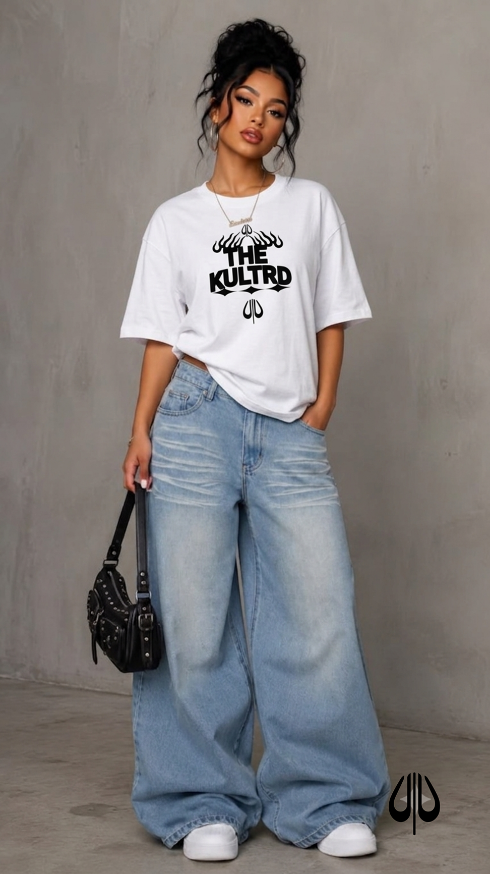 THE KULTRD: Women's organic oversized high neck t-shirt