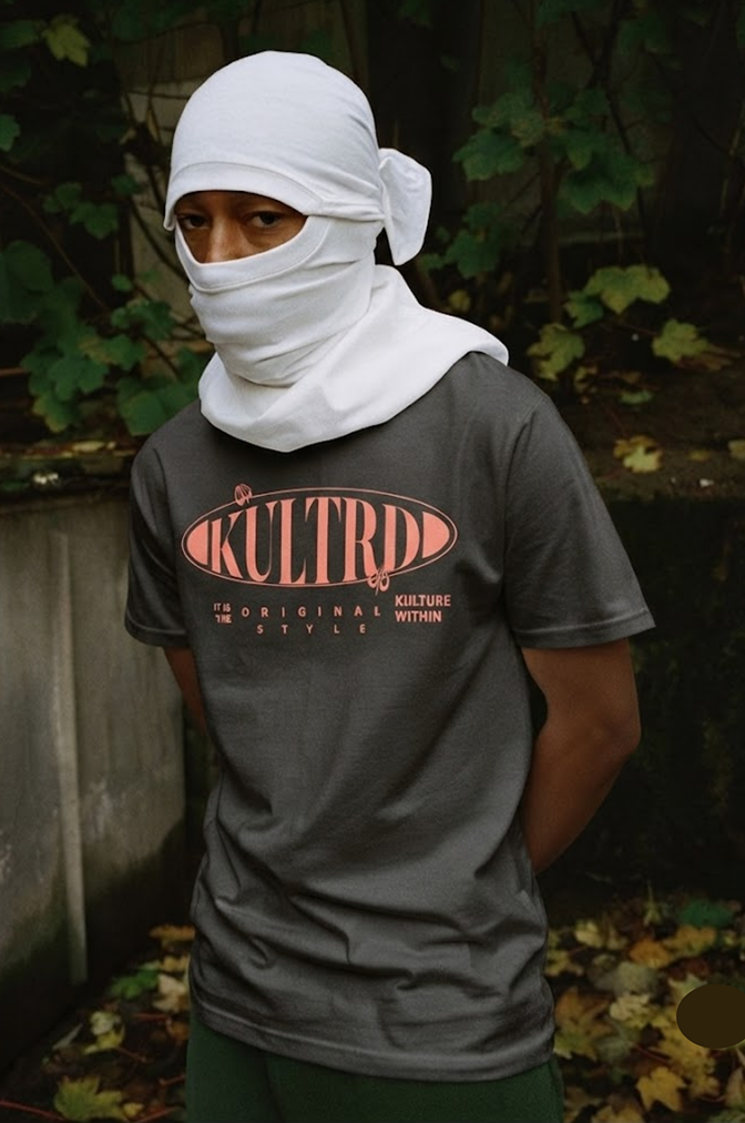 Unisex Garment Dyed Kultrd T-Shirt. Man and Woman